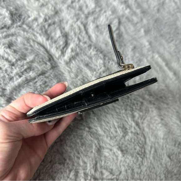 Kate Spade Grove Street Black and Cream Off White Small Compact Wallet Two Tone - Picture 3 of 8